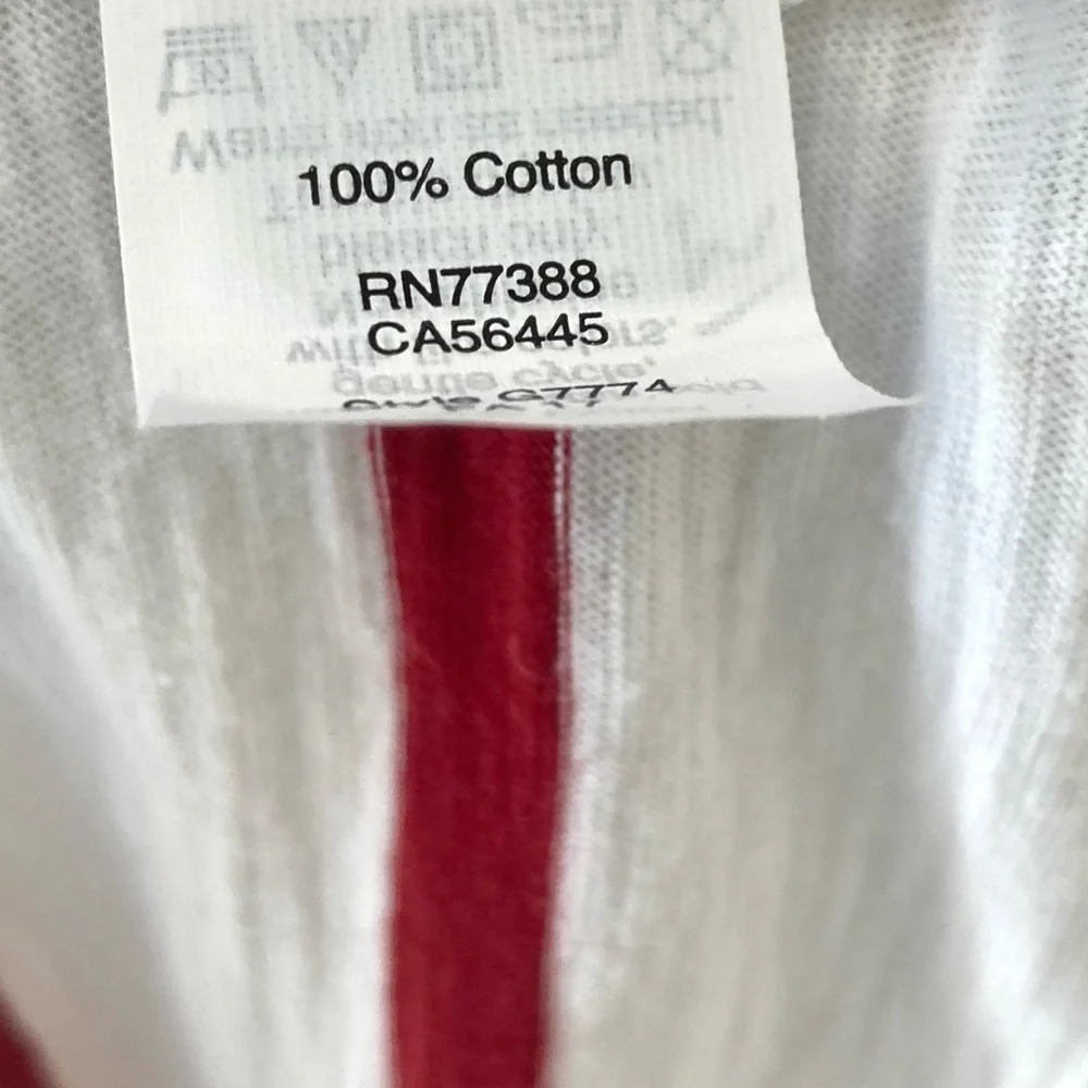 Madewell Long Sleeve T-shirt in Red and White Size L - Picture 10 of 10
